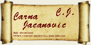 Čarna Jacanović vizit kartica